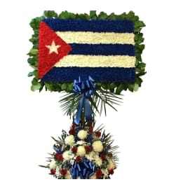 Cuban flag. An arrangement by Cielo's Floral Designs. Cuban flag. An arrangement by Cielo's Floral Designs.