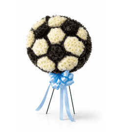 Eternal Goal Tribute. An arrangement by Cielo's Floral Designs. Eternal Goal Tribute. An arrangement by Cielo's Floral Designs.