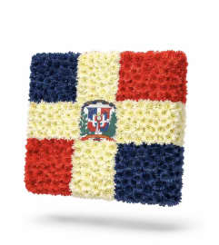 Dominican flag. An arrangement by Cielo's Floral Designs. Dominican flag. An arrangement by Cielo's Floral Designs.