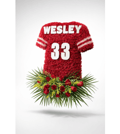 Team Jersey. An arrangement by Cielo's Floral Designs.