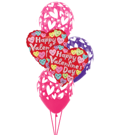 Valentine Smile Hearts Classic Balloon Bouquet. An arrangement by Balloon Bouquets Plus. Valentine Smile Hearts Classic Balloon Bouquet. An arrangement by Balloon Bouquets Plus.