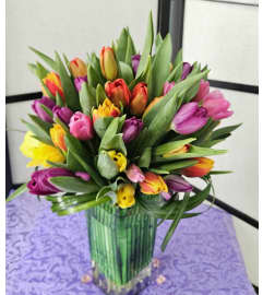Tulips Glamour. An arrangement by Brickell Glamour Flowers. Tulips Glamour. An arrangement by Brickell Glamour Flowers.