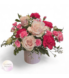 Strawberry dream. An arrangement by Flower Trends Florists.