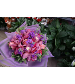 Lavender Blush Bouquet. An arrangement by Sonia's Florist. Lavender Blush Bouquet. An arrangement by Sonia's Florist.