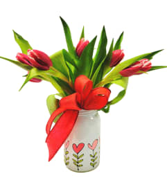 Darling Blooms - Tulips. An arrangement by Brown Floral and Fudge.