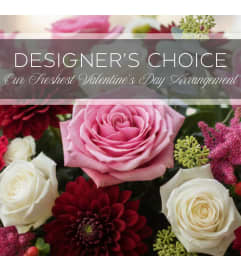 Designers Choice Valentine's Day Arrangement. An arrangement by The Greenhouse Florist.