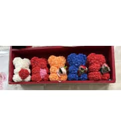 Loving valentines day bears. An arrangement by Bee Flowers.