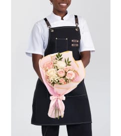 Blush Pearl Hand-Tied Bouquet. An arrangement by Flowers and Beyond.