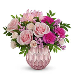 Pink Sparkles Bouquet. An arrangement by Flowers and Beyond.