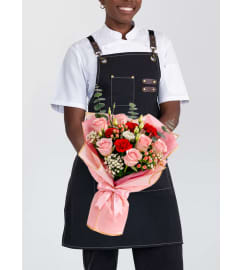 Rosé Romance Hand-Tied Bouquet. An arrangement by Flowers and Beyond. Rosé Romance Hand-Tied Bouquet. An arrangement by Flowers and Beyond.