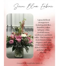 Serene Bloom Embrace. An arrangement by Flower Barn.