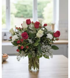 Scarlet Whisper Garden. An arrangement by Grace Floral Design Barrie. Scarlet Whisper Garden. An arrangement by Grace Floral Design Barrie.