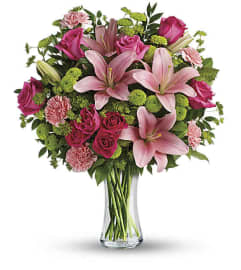 Blush and Bloom Bouquet. An arrangement by Leland Florist. Blush and Bloom Bouquet. An arrangement by Leland Florist.