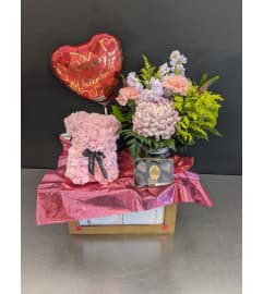 Love box. An arrangement by DMP Flowers and Gifts.