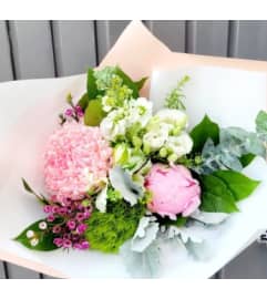 Blush and Bloom Delight. An arrangement by Sophie's Flowers.