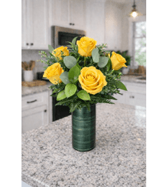 DELUXE YELLOW ROSES. An arrangement by Petals and Co..