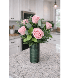 DELUXE PINK ROSES. An arrangement by Petals and Co..