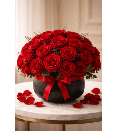 Forever Red Romance. An arrangement by Floral With a Twist.