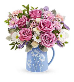 Pastel Meadow Bouquet. An arrangement by Flowers By Fiore.