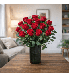 PREMIUM RED ROSES. An arrangement by Petals and Co..