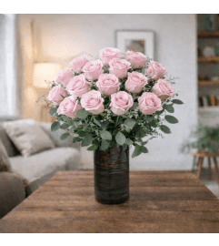 PREMIUM PINK ROSES. An arrangement by Petals and Co..