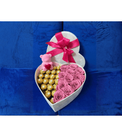 RED ROSES PRESERVED. An arrangement by Sweet Blossoms.