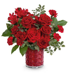 Radiant Hearts Bouquet. An arrangement by North Liberty Flower Shop.