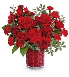 Radiant Hearts Bouquet. An arrangement by North Liberty Flower Shop.