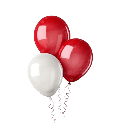 Valentine's Day assorted latex balloons- 3 count. An arrangement by Prosper Blooms.