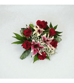 Romance and Elegance Wrapped Bouquet. An arrangement by Thompson's Full Bloom.