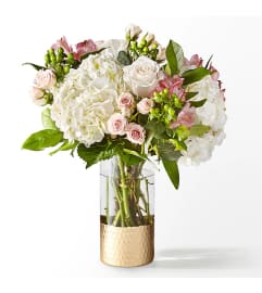 Hydrangea blooms. An arrangement by Fresh Cut Bouquets.