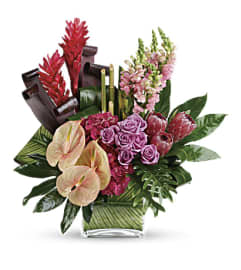 Birth of the tropics. An arrangement by Fresh Cut Bouquets.