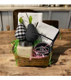 Entertaining Gift for the Perfect Pear. An arrangement by Loyalist Flowers.