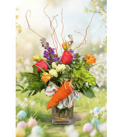 The Velvet Carrot. An arrangement by Flower Snobs at Cityview.