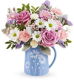 Pastel Meadow Bouquet. An arrangement by Flowers of Jacksonville.