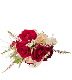 Wrist Corsage - Scarlet. An arrangement by Deer Valley Florist and Flower Delivery.