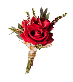 Boutonneire - Scarlet. An arrangement by Deer Valley Florist and Flower Delivery.