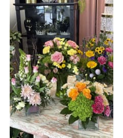 Designer’s Choice Easter and Spring Arrangement. An arrangement by New Britain Flower Shop.