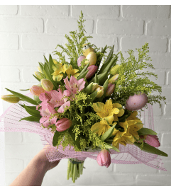 Easter Egg Hunt Bouquet. An arrangement by Brooklin Floral and Garden Shoppe Inc..