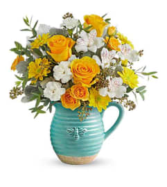 Teleflora's Bee Joyful Bouquet. An arrangement by Love Floral.