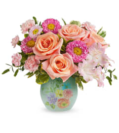Watercolor Garden Bouquet. An arrangement by Fendley Florists.