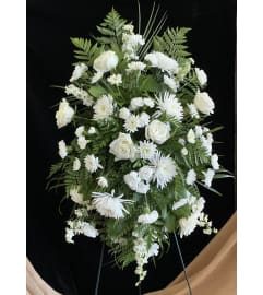 Resting Peacefully Spray. An arrangement by Roma Flowers and Gifts. Resting Peacefully Spray. An arrangement by Roma Flowers and Gifts.