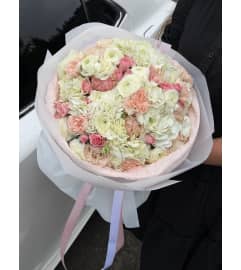 Premium Blush Hydrangea Bouquet. An arrangement by Li Flowers. Premium Blush Hydrangea Bouquet. An arrangement by Li Flowers.