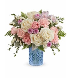 Blue Belle. An arrangement by Palmetto Gardens Florist.