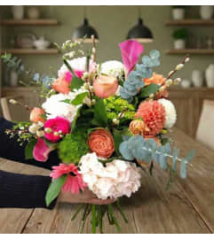 Coral Garden Delight. An arrangement by Sophie's Flowers.