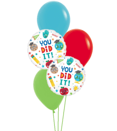 Grad Fun You Did It Classic Balloon Bouquet. An arrangement by Balloon Bouquets Plus.