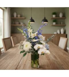 Heavenly Blue Garden. An arrangement by Sophie's Flowers.