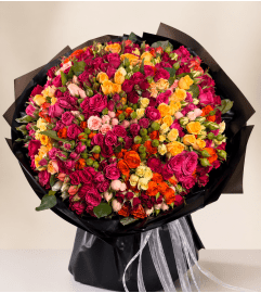 Sunset Garden Spray Roses. An arrangement by Li Flowers.