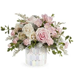 Rosy Skies Bouquet. An arrangement by Flowers of Jacksonville.