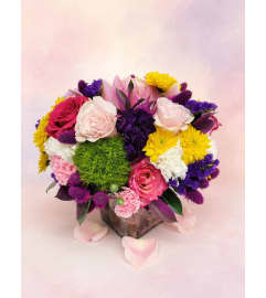 Mother's Day Cube. An arrangement by Anthurium Gardens Florist.